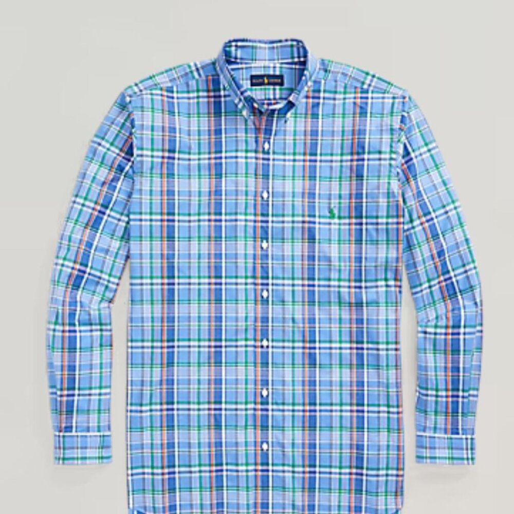 POLO RALPH LAUREN Men’s Plaid Stretch Poplin Shirt